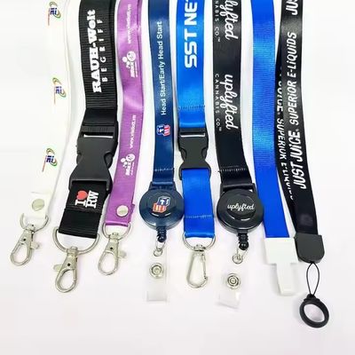 acheter Custom Logo Lanyard with Silkscreen Printing and Metal Hook Attachment for Promotional Use online manufacture