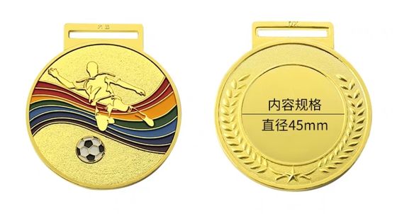Factory Custom Metal   Medal With Ribbon Customized Football Medals
