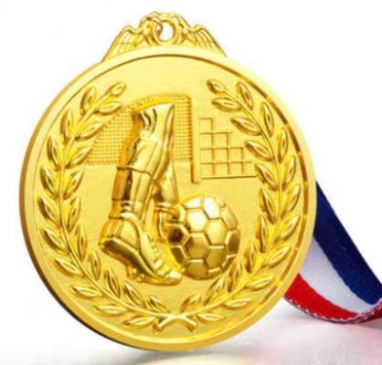 acheter Médailles personnalisées d'usine, sport, logo en métal, médaille de récompense en émail, 2D, 3D, or, argent, médailles de football et de soccer avec ruban online manufacture