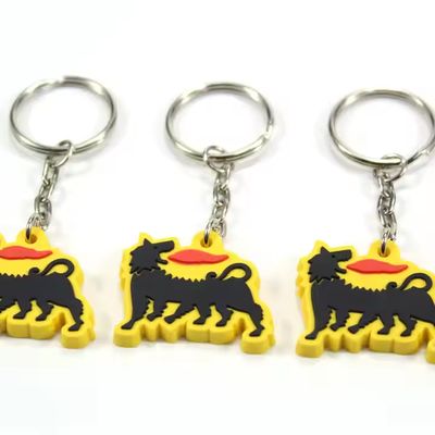 Factory Wholesale PVC Cartoon Animals Custom Rubber 2D Soft  Design Keychain Custom Keyring 