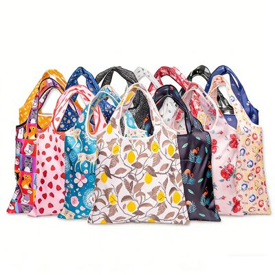 Un bon prix. Eco Friendly Recycled Foldable Tote Shopping Ripstop Polyester Waterproof Reusable Custom Promotional Grocery Bags en ligne