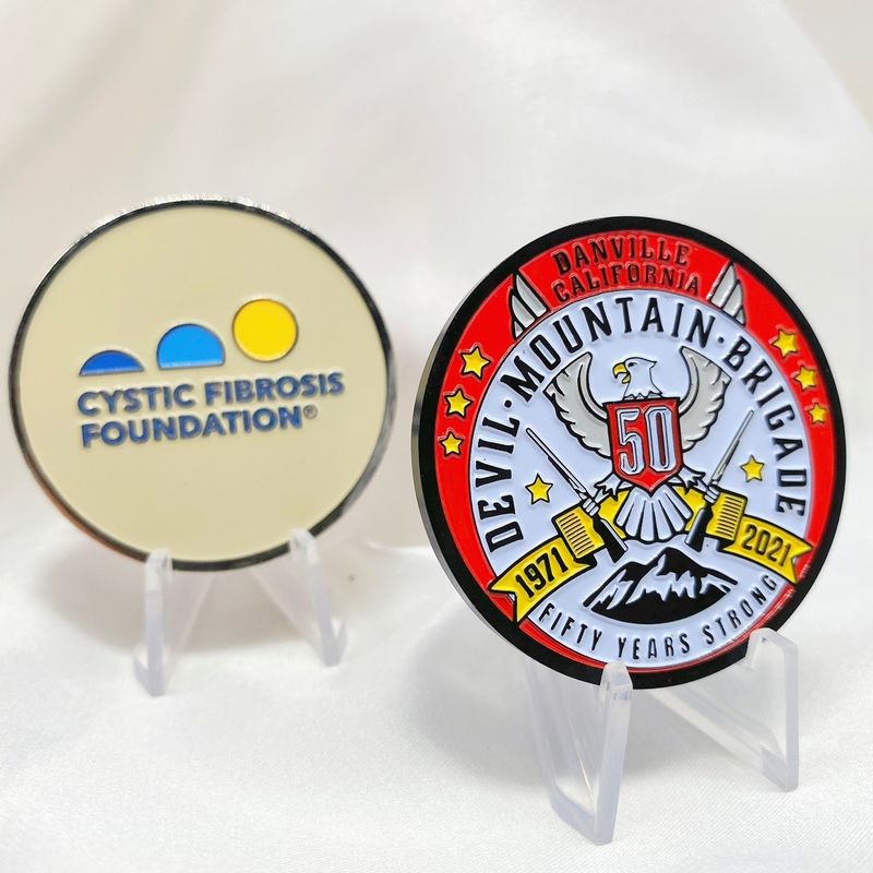 Souvenir 2D  Laser Engraved Coins Custom Metal Coins Round Custom Brass Coins