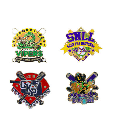 Fabrique fournisseurs Logo personnalisé Chapeau de baseball épingles Emblème Épingles d'émail dures et douces pour les vêtements Chapeau