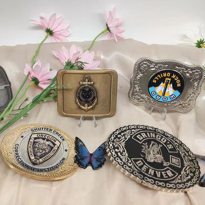 Ceinture automatique en alliage de zinc en alliage de cuivre en logo personnalisé