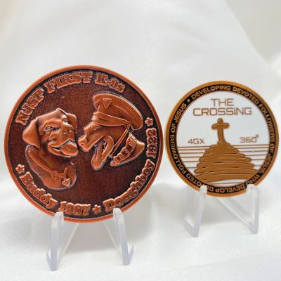 Monnaie de défi 3D 2D en métal souvenir commémoratif en émail
