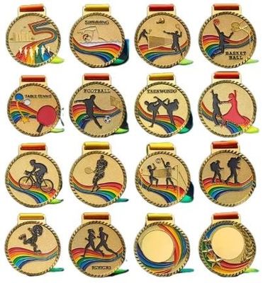 Impression à la lettre Médailles de football personnalisées Gravure générique au laser Médailles d'arts martiaux Judo