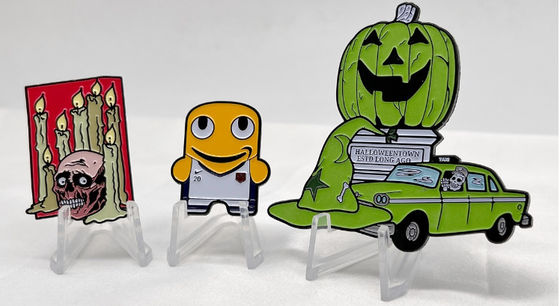 Métal 1,5 pouces émail doux épingles de lapelet Badge métal dur Badges de broches métalliques personnalisés