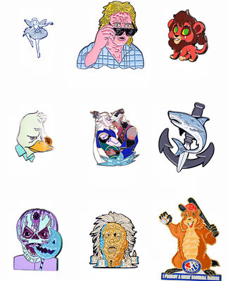 Une épingle à émail douce personnalisée avec un badge métallique brillant pour les animes et les dessins animés