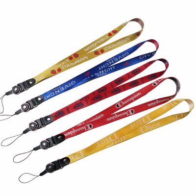 Lanyards personnalisés en nylon polyester imprimés porte-clés collier médaille porte-carte sublimée Lanyard avec logo personnalisé