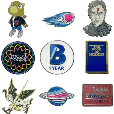Pas de logo personnalisé minimum Logo métallique épingle en lapel Badge Broche épingles d'émail dures douces pour accessoire de souvenir