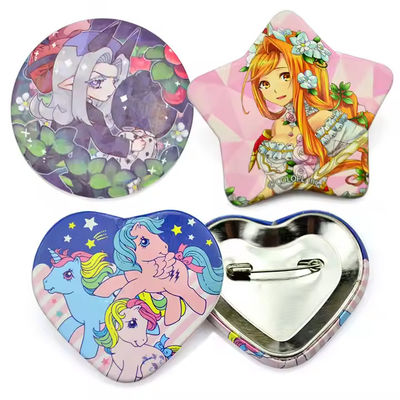 Artigifts Usine Vente Directe Bas Prix Personnalisé Bouton Badges Épinglette Logo Imprimé Vierge Étain Bouton Badge Pièces 37Mm 58Mm