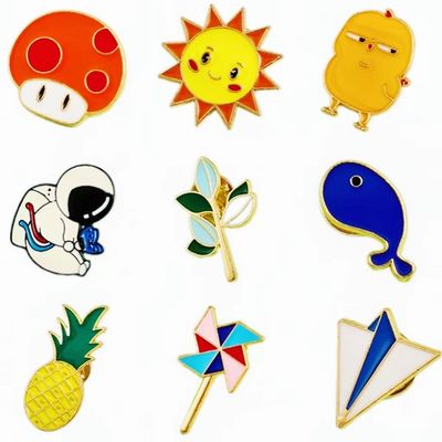 Pins de lapel personnalisés Logo 2D 3D Pins d'émail durs doux Fabricant Aucune commande minimale Cartoon Zinc Alloy Badge métallique