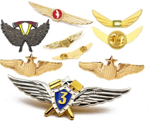 Custom Metal Lapel Pins Badges with Hard or Soft Enamel Gold Silver Copper Finish