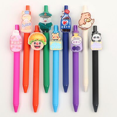 Un bon prix. Stylo Gel acrylique dessin animé personnalisé, bricolage créatif, conception de Patch Unique, stylo Signature en caoutchouc et métal pour les Promotions en ligne