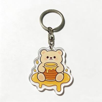 Un bon prix. Porte-clés personnalisé en acrylique DIY – Remplissage époxy pailleté, design transparent mignon de dessin animé et d'anime en ligne