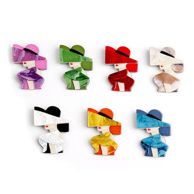 Un bon prix. Broche Acrylique Personnalisée Dessin Animé – Logo & Nom Imprimé, Pince à Cheveux ou Badge Magnétique pour Décoration Stylée en ligne