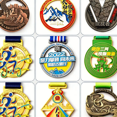 Wholesale Custom 3D Gold Zinc Alloy Medals – Design Your Own for Marathon, Running & Sport Awards
