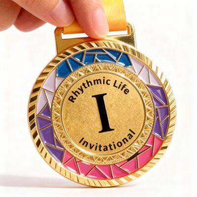Médailles de course peintes en argent d'or et en cuivre de forme personnalisée avec un matériau en alliage de zinc pour les prix sportifs