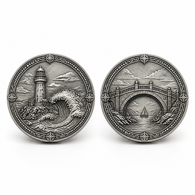 Un bon prix. Pièces de défi personnalisées en alliage de zinc avec un diamètre de 6-8 cm et un placage or pour la reconnaissance d'entreprise en ligne