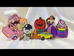 Emblèmes de broches à revers à paillettes métalliques personnalisées