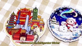 Autocollant de réfrigérateur en acrylique personnalisé