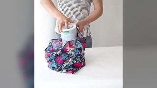 Sacs fourre-tout imprimés personnalisés - Polyester recyclé pliable, sacs de shopping et de promotion en couleur