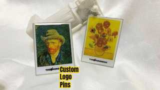 Insignes de logo d'impression offset d'épingles métalliques personnalisées